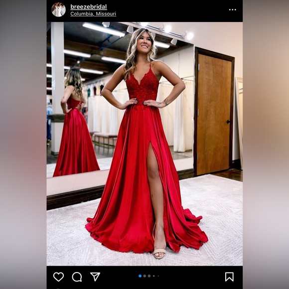 Red Prom Dress - Picture 4 of 4